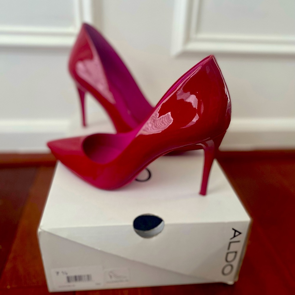 Fiery Red Aldo Stiletto Pumps